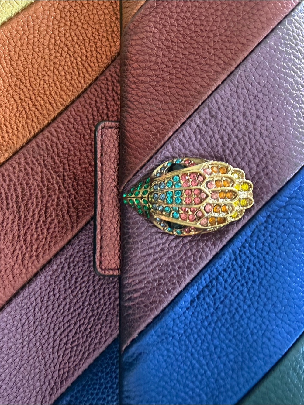 Rainbow Striped Leather Crossbody Bag - Multicolor fall / winter Kurt Geiger - Picture 3 of 8